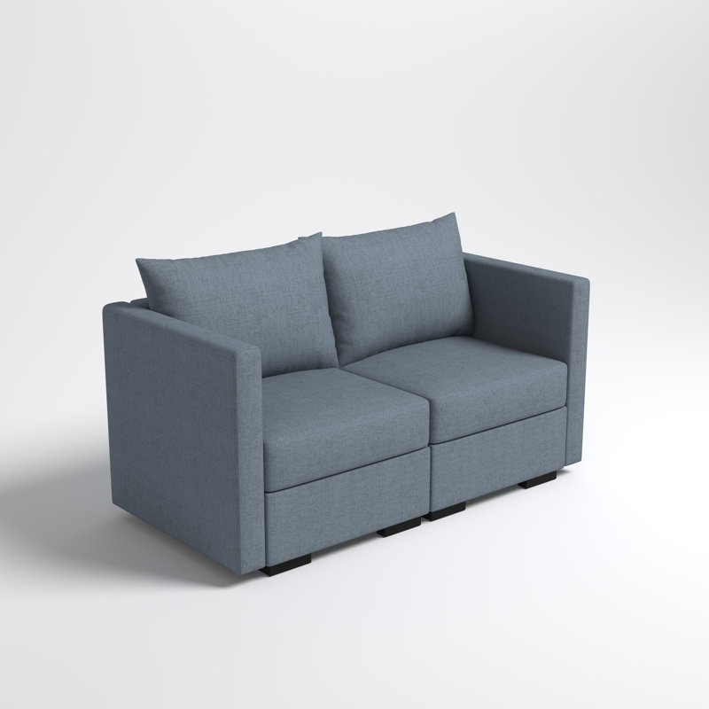 Causeuse modulaire Malena pour deux mélange parfait de confort et de style moderne, Gris