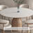 Simple Solid Wood Rock Slab Round Dining Table Sets