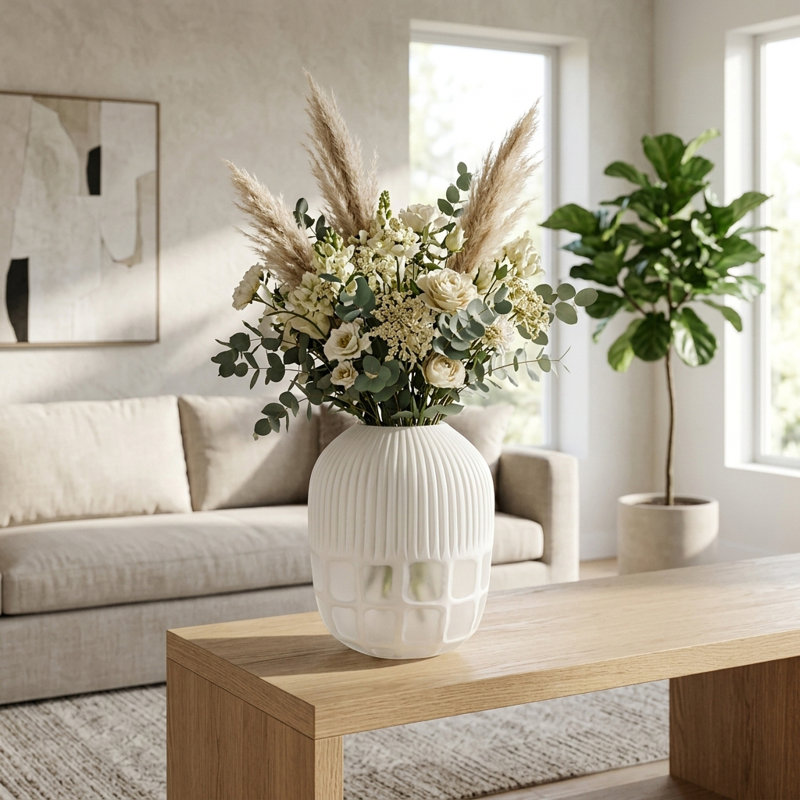 Vase en verre sculptural à silhouette sculpturale pour la décoration intérieure, H 16 po x l 12 po x P 9 po