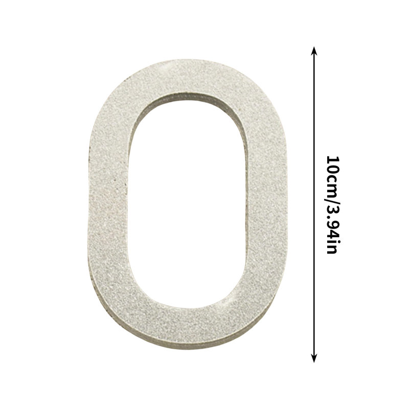 Plaques numériques argentées en acrylique de 10 cm pour un décor moderne et élégant, 5.12" H x 3.94" W, Silver