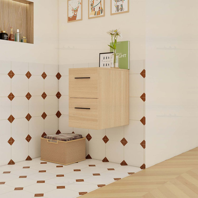 Base de meuble-lavabo flottant avec 2 tiroirs