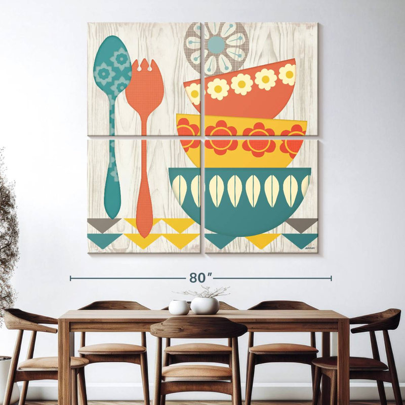 Senne Retro Kitchen Bowls, 74" H x 74" W