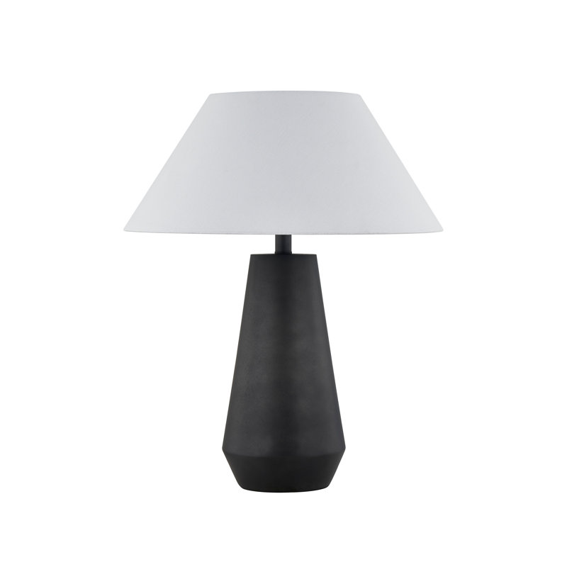 Lampe de table 25 po avec abat-jour en tissu, noir