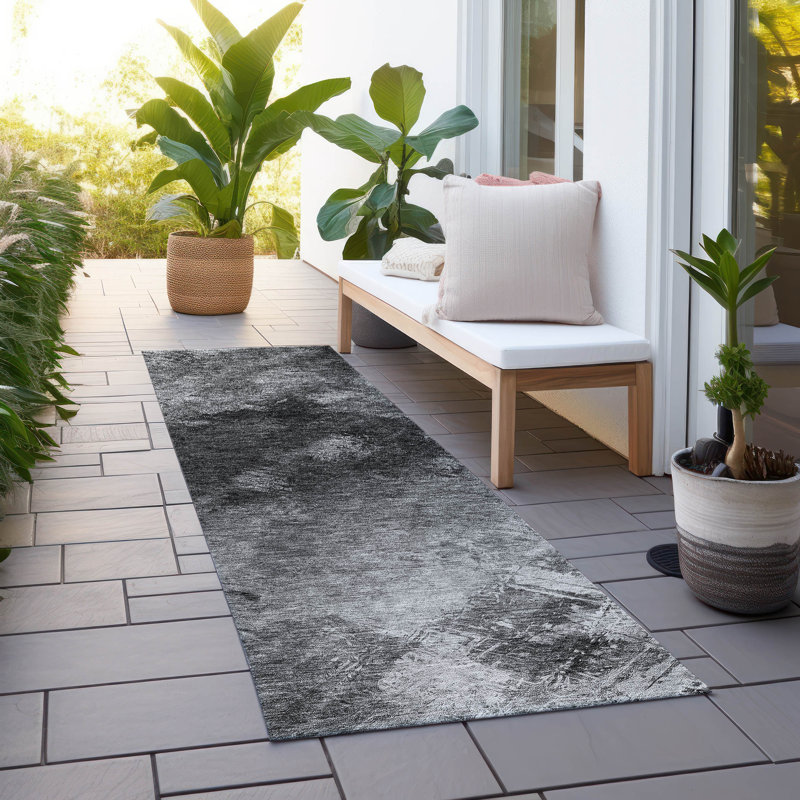 Tapis intérieur / extérieur Fayme, Tapis de couloir 2 pi 3 po x 7 pi 6 po