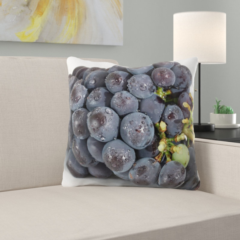 Coussin décoratif raisins