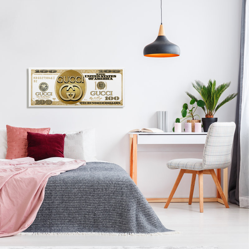 Conception chic et chic d'un dollar américain, Plaque murale, L 24 po x H 24 po