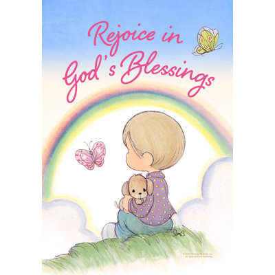 Drapeau de jardin Precise Moments Rejoice in God’s Blessings, 12,5 po x 18 po, produit sous licence officielle Precious Moments, vendu séparément