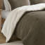 Édredon simple en chenille tricoté gaufré, rembourrage 100%, 2 taies décoratives assorties, dossier, lavage en machine, literie brun selle, envers, lavable-128860142