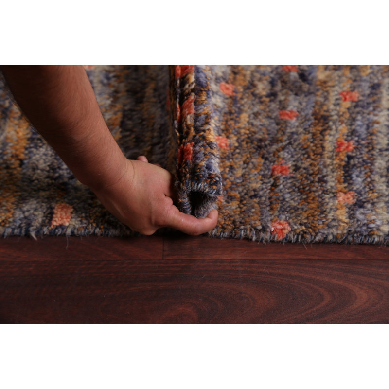 Tapis marocain abstrait noué à la main 8 x 10