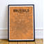 Brussels City Map - No Frame Print-1107039108