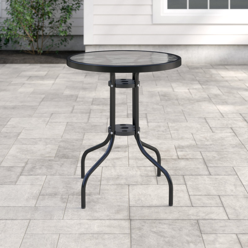 Round Metal Outdoor Bistro Table , 60cm cm W 60cm cm D