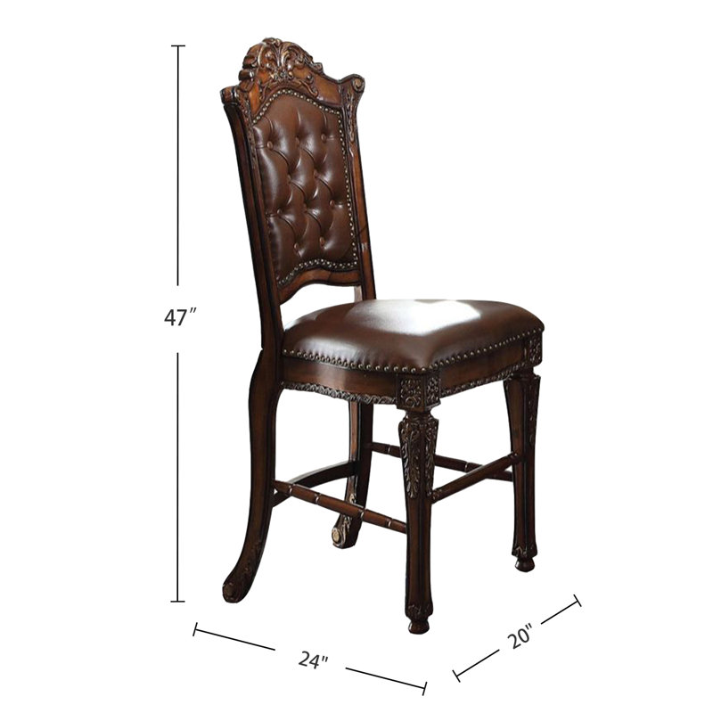 24'' H Tufted Faux Leather Upholstered Side Chair
