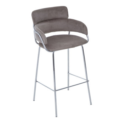 Elsberry Upholstered Counter Stool with Metal Frame