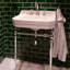 Victoriahaus 23.5" x 20" Rectangular Console Sink with Faucet Drill, Towel Bar, Backsplash, and Overflow-716361195-716361192