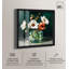 Décoration murale florale en verre coquelicots I Shadowbox par Art Remedy, cadre noir, 17 x 17-1045572791-1045572777