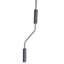 Auvent de patio 118 po x 47 po - Auvent avec poteaux réglables et support de fixation pour parasol de porte de fenêtre en métal inclus