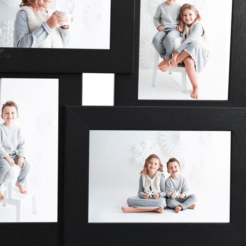 Brandise Wood Picture Frame, Black, 18cm H x 13cm W x 0.5cm D