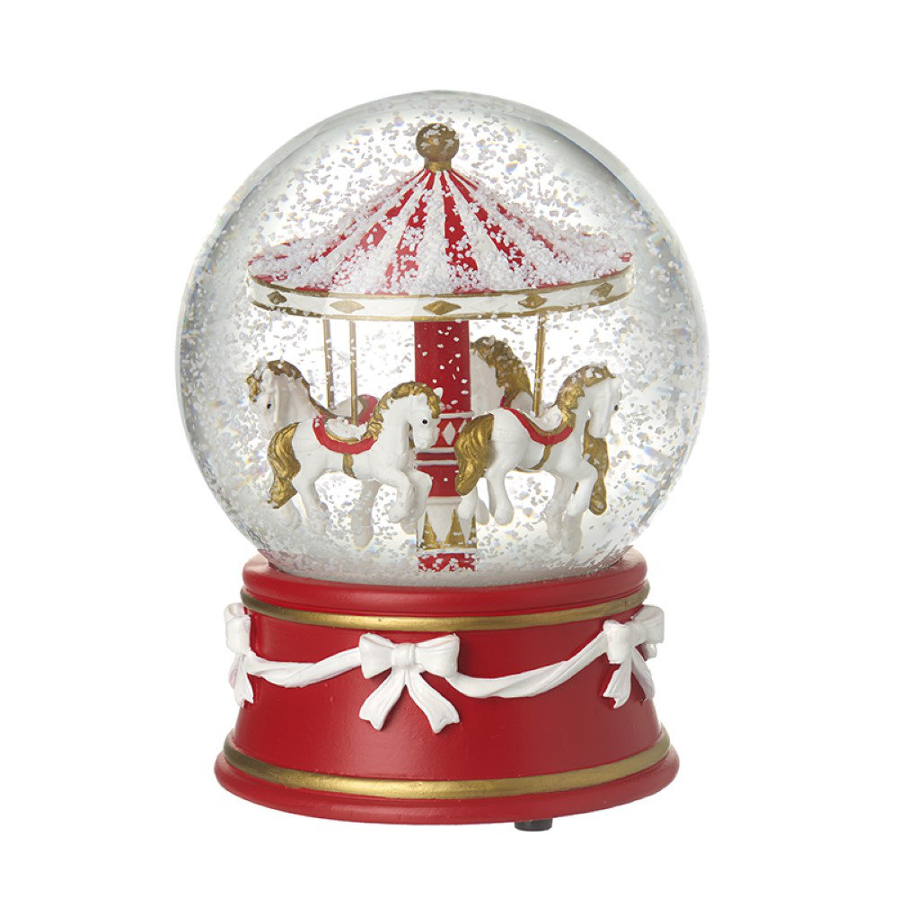 Disney carousel merry selling go round brave little tailor snow globe