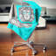 Drôle de lion avec des lunettes bleues - Coussin imprimé animal-30744695-30744691
