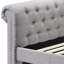 Panneaux latéraux roulés pour lit de jour et lit gigogne en tissu gris, capacité de poids de 660 lb avec bouton simple, roulettes