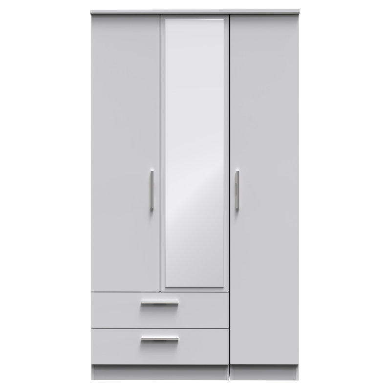 Birriel Manufactured Wood Wardrobe, Grey Matt