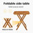 vidaXL Folding Patio Table, Round Side Table, Weather-Resistant, Solid Wood,  27.6" x 27.6" x 29.5" Brown