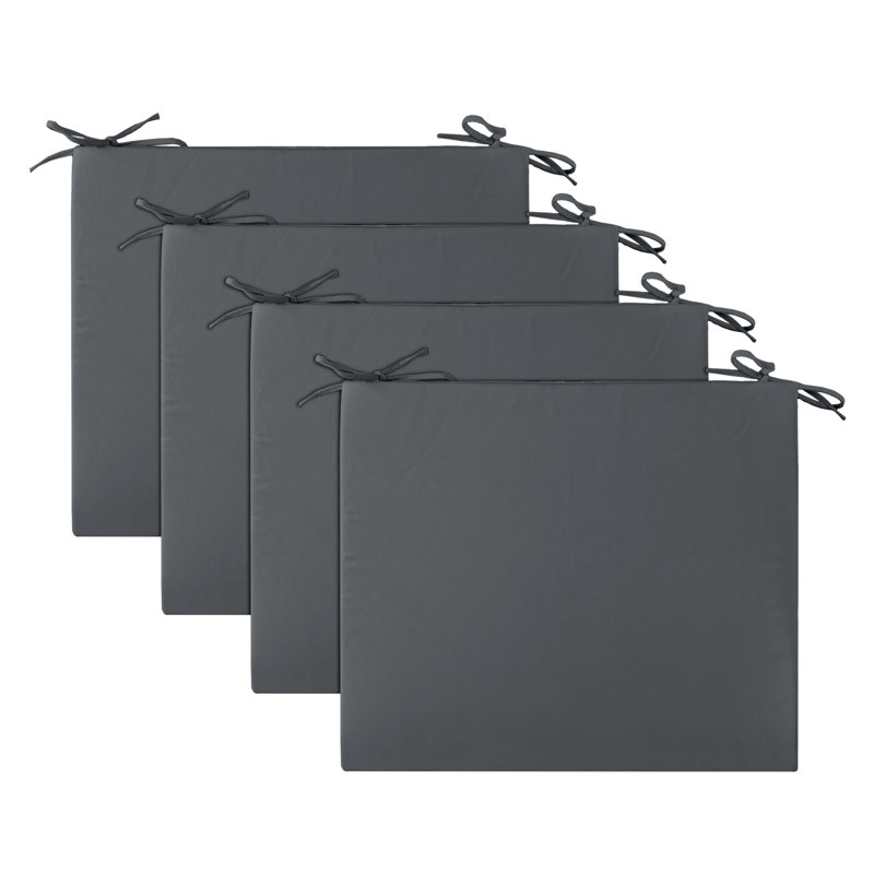 3" H Water-Resistant Outdoor Seat Cushion, Dark Gray
