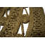 Tapis rond rond en jute / sisal camel à motif géométrique tressé à la main Syren