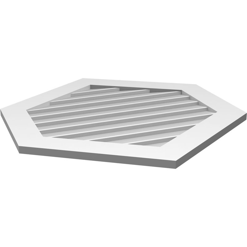 Ventilé vertical à pignon vertical en uréthane 8/12, H 36 po x l 32 po x P 1 po