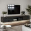 Meuble télé moderne flottant avec rangement mural de 63 po pour meuble télé de 70 po ou moins-907919340