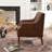 30.5'' W Top-grain Genuine Leather Upholstered Armchair-1765020401