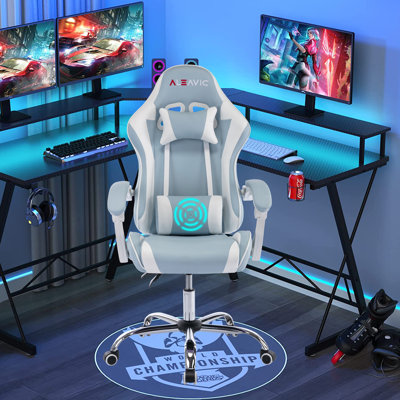 Fauteuil de jeu, fauteuil de jeu pour adultes, jeu ergonomique avec support lombaire, 300 lb