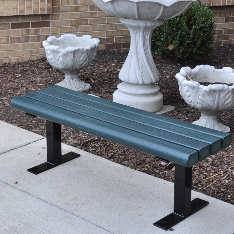 Banc de parc en plastique recyclé creekside, Brun, 8 pi