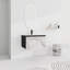 Meuble-lavabo flottant mural avec lavabo en céramique et porte d'armoire à fermeture en douceur, ensemble KD