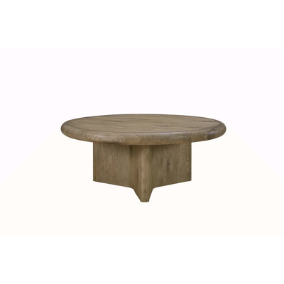 Knotty English Oak Round Cocktail Table