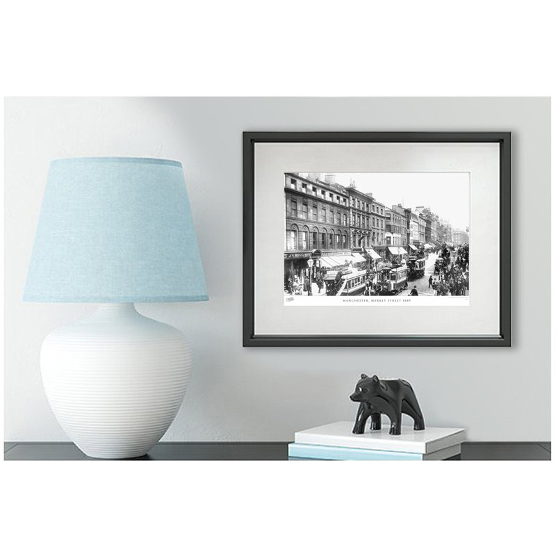 Manchester, Market Street 1889 by Francis Frith - Single Picture Frame Print, 28cm H x 36cm W x 2.3cm D