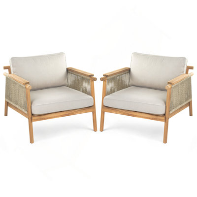 Fauteuil club d'extérieur Sumbawa, ensemble de 2