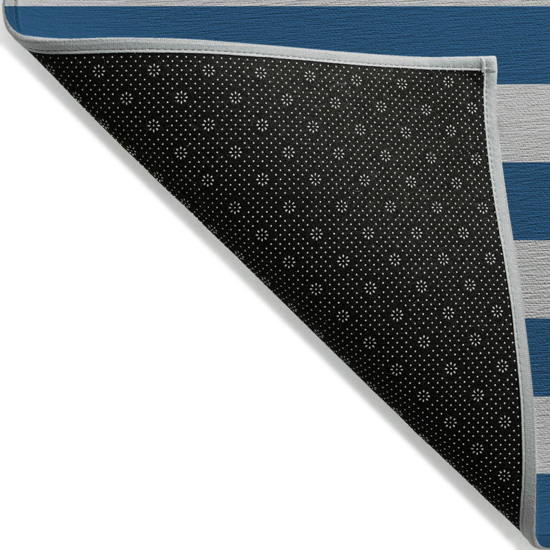 Stalcup Washable Striped Indoor / Outdoor Rug, Round 8'