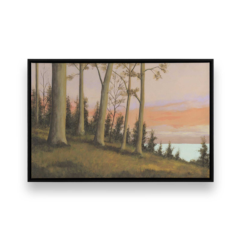 Impression sur toile, "Télécommande Lakeshore II" par Michael Willett, «Floater», reproduction encadrée sans passe-par, Noir