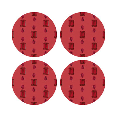 Vegan Leather Round Placemats