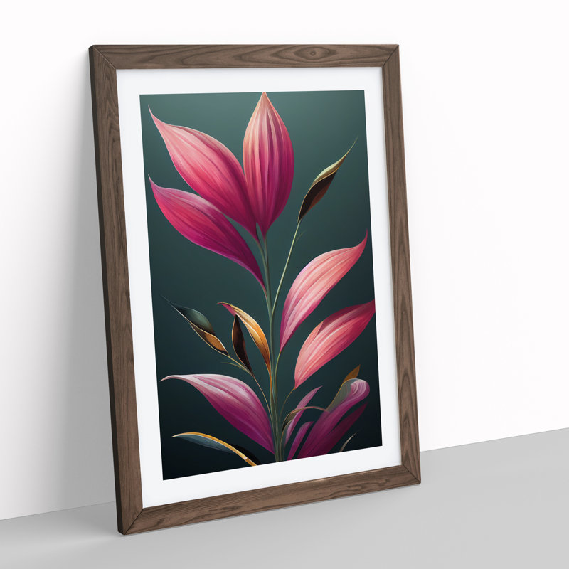 The Pleasing Flowers - Single Picture Frame Print, 34cm H x 25cm W x 2cm D, Walnut Framed
