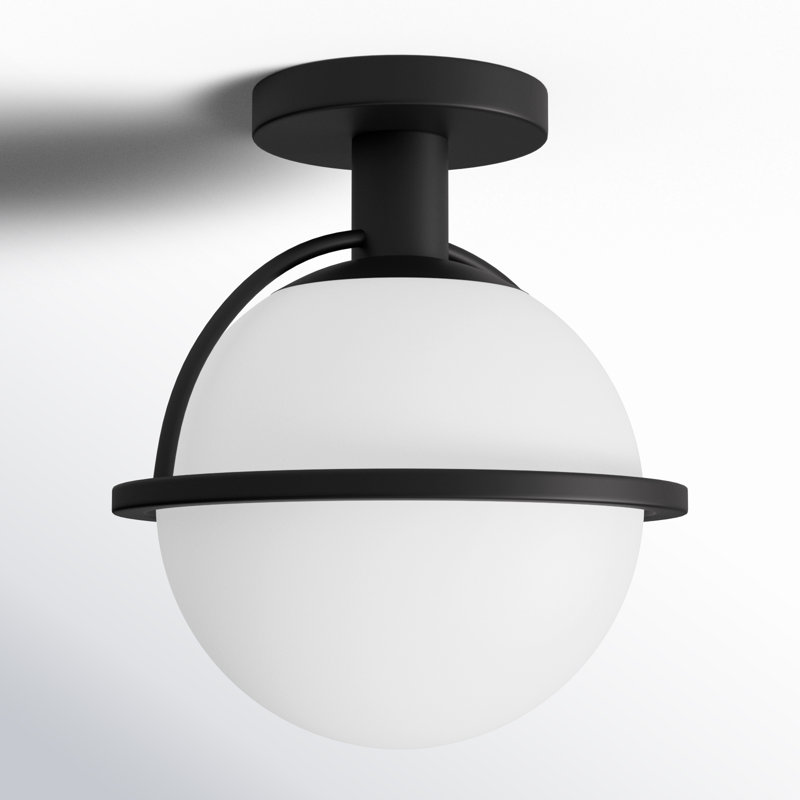 Rosier Glass Flush Mount, Blackened Bronze