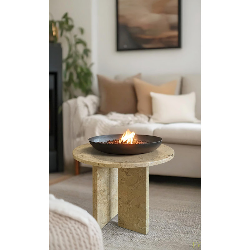 Table basse en marbre naturel, petite table, pierre de table de salon, marbre véritable, véritable marbre, Jaune