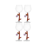 Fruits & Flowers - Stemmed Glass Raspberry 11.8 Oz