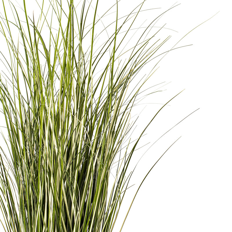 Herbe verte artificielle en pot., H 37 po x l 23 po x P 23 po