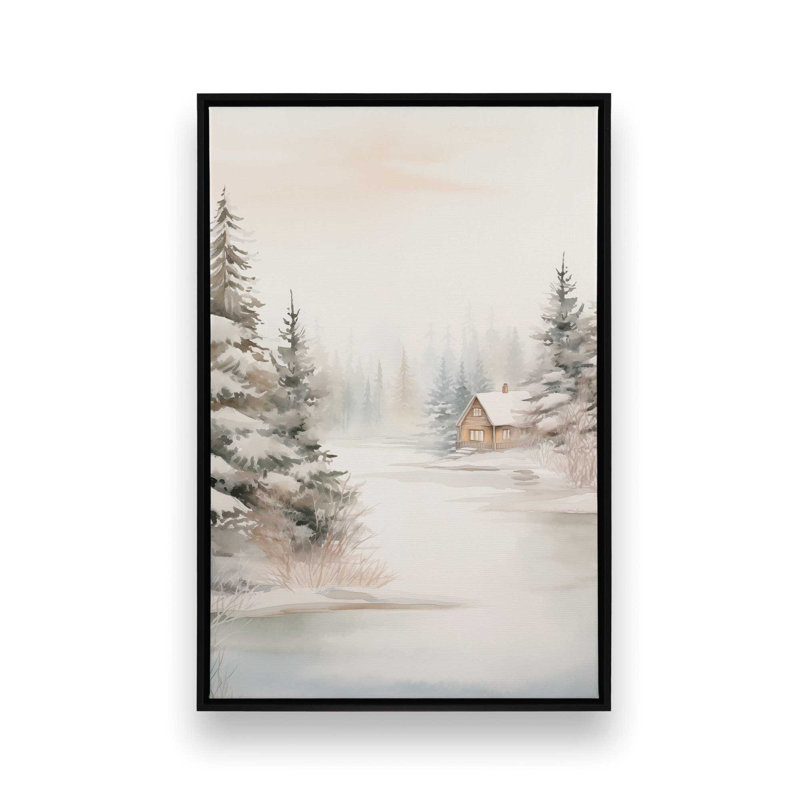 «Winter Getaway» par Heidi Kuntz, reproduction d'art, Toile avec cadre, Noir, L 20 x H 30