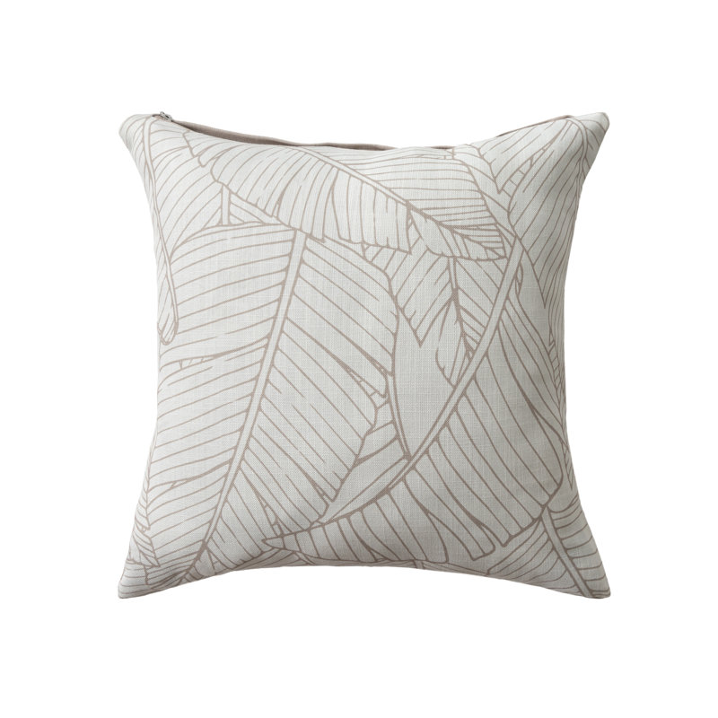 Housse de coussin intérieure / extérieure réversible Oceana, H 18 po x l 18 po, Gris fumée, polyester