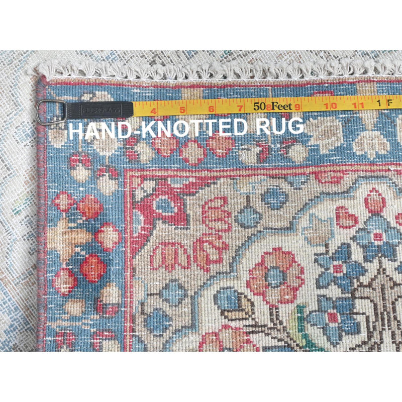 Rozina One-of-a-Kind 2' X 2'9" 1960s Area Rug in Light Gray