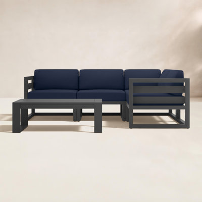 Smith 4 - Person Modular Patio Conversation Set with Sunbrella® Cushions