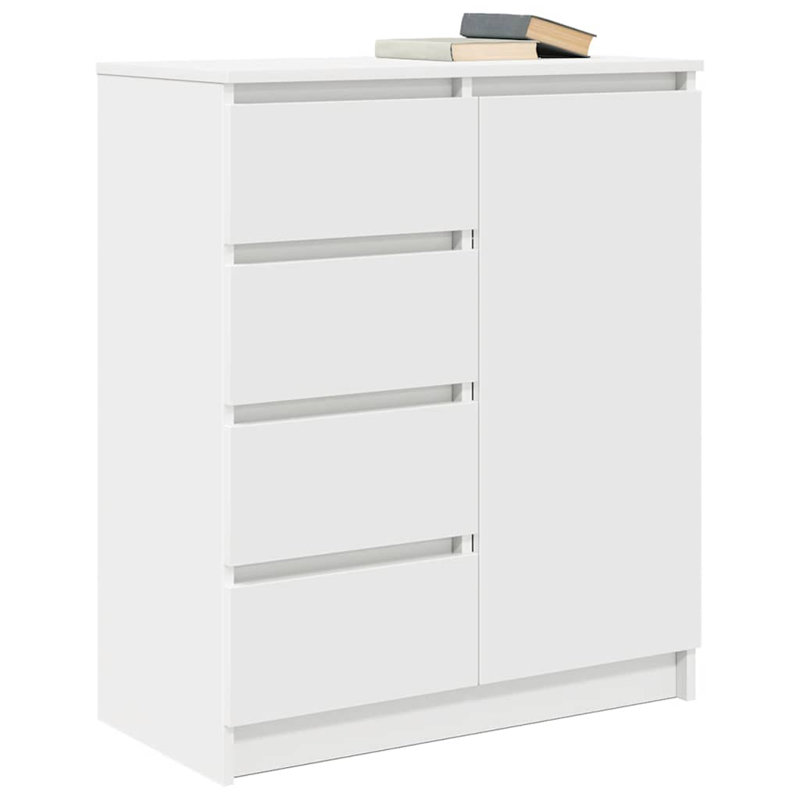 Sideboard With Drawers 71X35x84 Cm Engineered Wood, White